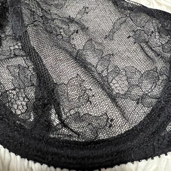 Chantelle| Vintage Women's black lace underwire bra - Picture 12 of 12